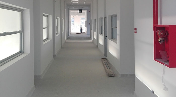 Un sector del interior del nuevo edificio de la Facultad.