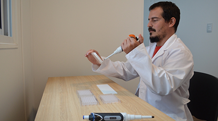 Schierloh en plena investigaciÃ³n en los laboratorios de la UNER.